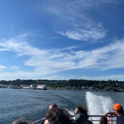 Star Line Mackinac Island Ferry - View of Mackinac Island from the Star Line ferry