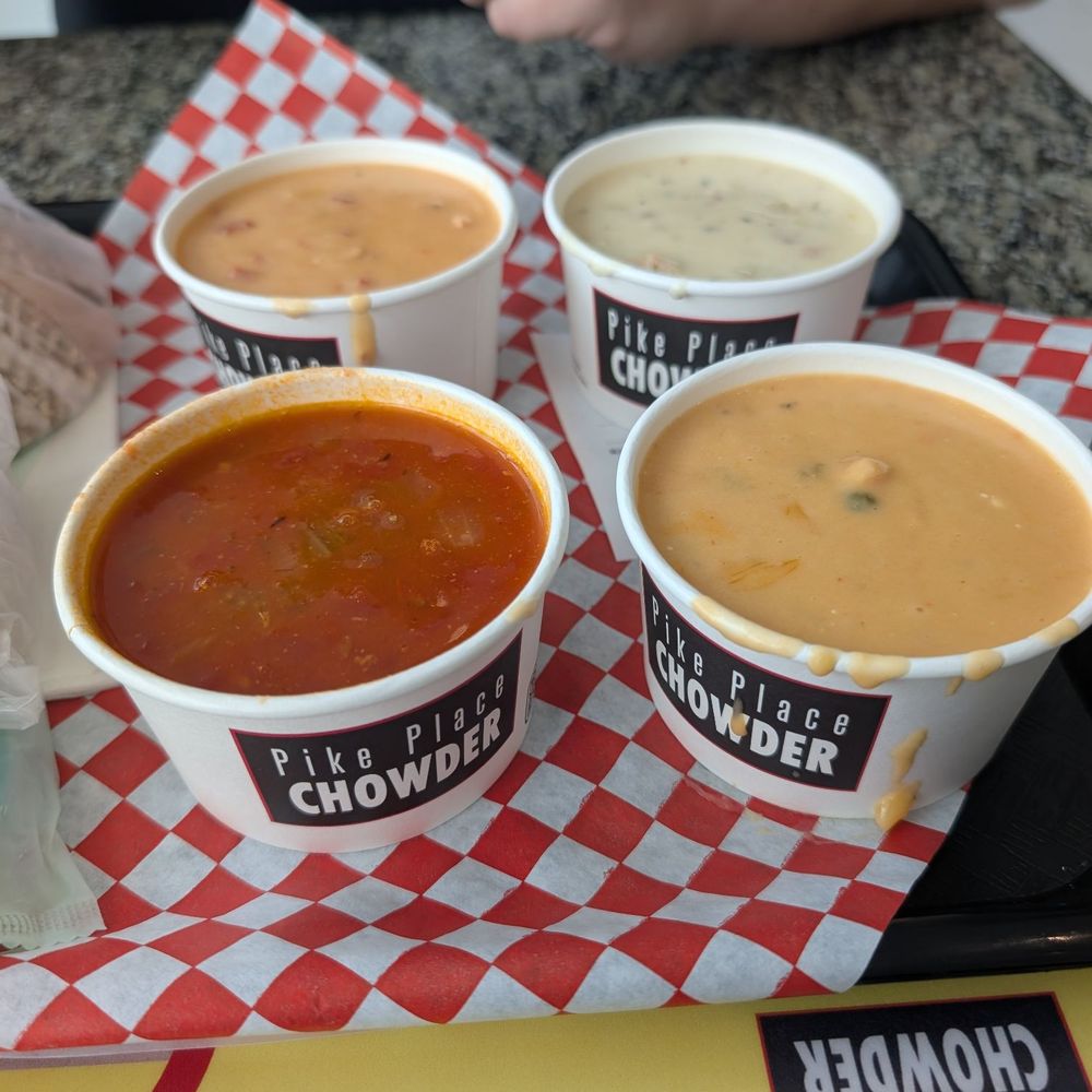 Pike Place Chowder - Pacific Place - Chowder sampler - Seafood Near Me - Seattle, Washington Pike Place Chowder - Pacific Place - Chowder sampler - Seafood Near Me - Seattle, Washington