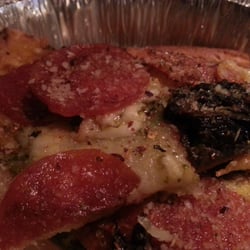 Deja Brew - This is mushroom, pepperoni, red sauce/pesto mix
