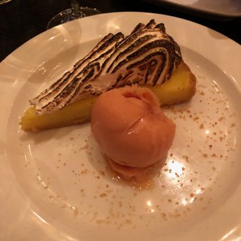 Bistro Niko - Tarte Au Citron (Meringue Brûlée, Mandarin Orange Sorbet - $8) - French Near Me - Atlanta, Georgia