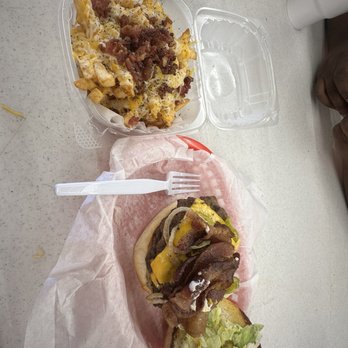 Colony General Store - Bacon cheese burger With bacon cheese fries - Grocery Near Me Colony General Store - Bacon cheese burger With bacon cheese fries - Grocery Near Me