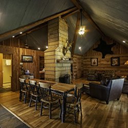 Bear Creek Log Cabins - Lake House hosts many weddings. There is plenty of room inside and out on this 365 acre property