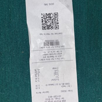 Carl's Jr. - My receipt, paid cash and correct amount not what I originally got back - Burgers Near Me - San Diego, California Carl's Jr. - My receipt, paid cash and correct amount not what I originally got back - Burgers Near Me - San Diego, California