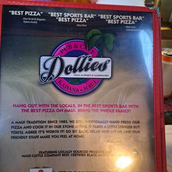 Dollies Pub & Cafe - Menu - Pizza Near Me - Lahaina, Hawaii