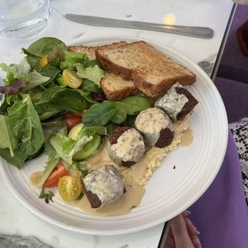Lavender Cafe & Bistro - Open Face Falafel Sandwich - Cafes Near Me - Naples, Florida Lavender Cafe & Bistro - Open Face Falafel Sandwich - Cafes Near Me - Naples, Florida