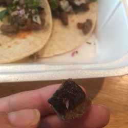 Ixtapa Family Mexican Restaurant - A dry piece of steak in a taco,real chewy