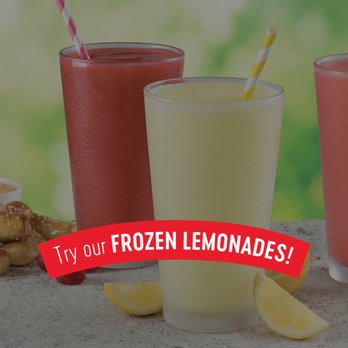 Pretzelmaker - three glasses of frozen lemonade - Pretzels Near Me - Humble, Texas Pretzelmaker - three glasses of frozen lemonade - Pretzels Near Me - Humble, Texas