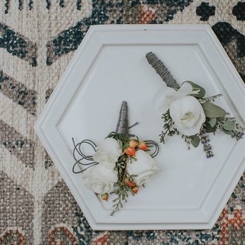 Floral Sunshine - Groomsmen boutineer!  Photo: Hazelwood Photography - Florists Near Me - Portland, Oregon