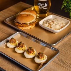 Taps & Barrels - Chicken Sandwich & Deviled Eggs