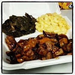 T & L's Barbeque & Soul Food Catering - T&L'S RIB BITE DINNER WITH COLLARD GREENS AND MAC-N-CHEESE!!