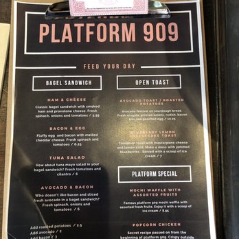 Platform 909 - Menu - Coffee & Tea Near Me - Chino Hills, California