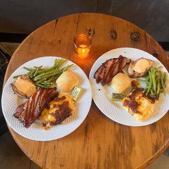 Jimmy Lyn's Events and Catering - Brisket and smoked chicken with scalloped potatoes and garlic green beans - Caterers Near Me - Spring Branch , Texas Jimmy Lyn's Events and Catering - Brisket and smoked chicken with scalloped potatoes and garlic green beans - Caterers Near Me - Spring Branch , Texas
