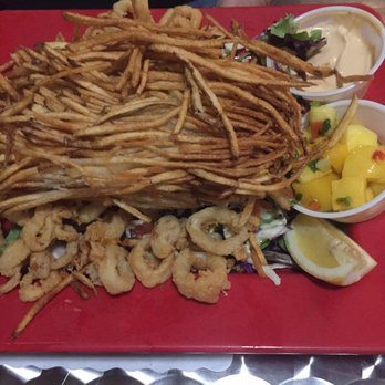 Taco Temple - Fried Calamari Taco topped with Shoestring Potatoes - Mexican Near Me - Morro Bay, California Taco Temple - Fried Calamari Taco topped with Shoestring Potatoes - Mexican Near Me - Morro Bay, California