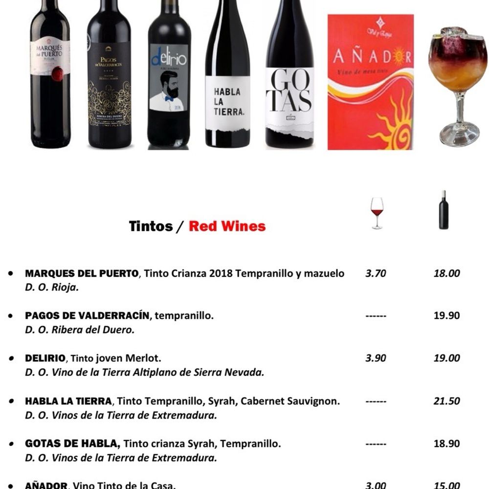 El Mini Bar - Wine list - Tapas Bars Near Me - Madrid, M