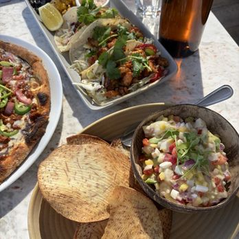 Malibu Farm - Coconut ceviche and shrimp tacos - Coffee & Tea Near Me - Tiburon, California