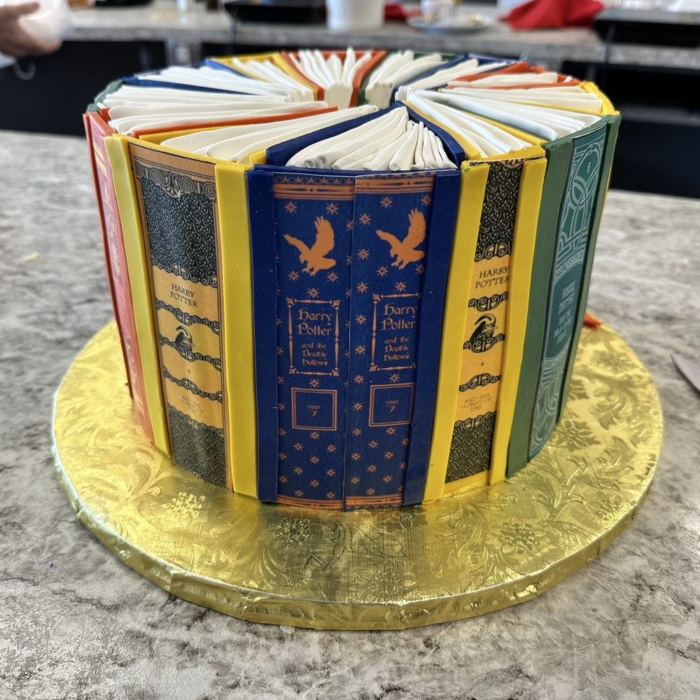 Mikkelsen's Pastry Shop - Harry Potter Cake with all the books - Bakeries Near Me - Naples, Florida Mikkelsen's Pastry Shop - Harry Potter Cake with all the books - Bakeries Near Me - Naples, Florida