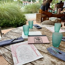 Papaya Club - Our lounge table with a great view of the lagoon.