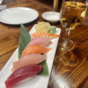 Umi Sake House - Sushi Set C and Choya Plum Wine. - Sushi Bars Near Me - Seattle, Washington