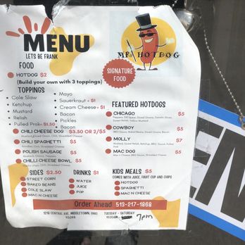 MR Hotdog - the menu for the restaurant - Hot Dogs Near Me - Liberty Township, Ohio MR Hotdog - the menu for the restaurant - Hot Dogs Near Me - Liberty Township, Ohio