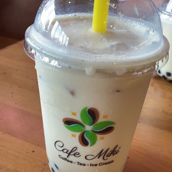 Cafe Miki - Honey Green Milk Tea with honey boba Large - Bubble Tea Near Me - Woodbridge, Virginia Cafe Miki - Honey Green Milk Tea with honey boba Large - Bubble Tea Near Me - Woodbridge, Virginia