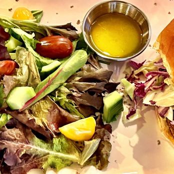 R10 Social House - The side salad was a nice spring mix with a light citrus dressing. - New American Near Me - Redondo Beach, California R10 Social House - The side salad was a nice spring mix with a light citrus dressing. - New American Near Me - Redondo Beach, California