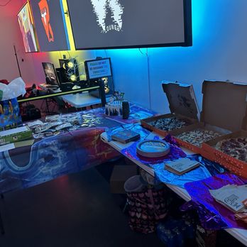 Titan VRcade - Provided tables to place food. - Virtual Reality Centers Near Me - Yuba City, California Titan VRcade - Provided tables to place food. - Virtual Reality Centers Near Me - Yuba City, California