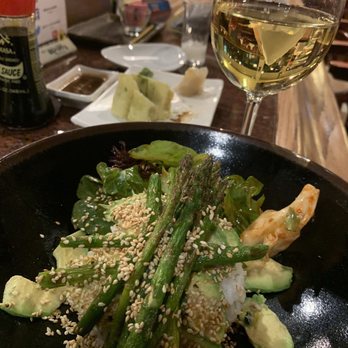 Samurai Grill & Sushi Bar - What a fantastic Salad, fresh vegetables rice and wine. We love samurai - Japanese Near Me - Albuquerque, New Mexico