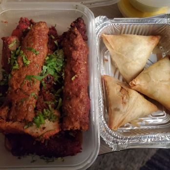 Kaniz Restaurant - Heathrow - Tandoori Starter platter + Veggie Samosa - Indian Near Me - Harmondsworth, XGL