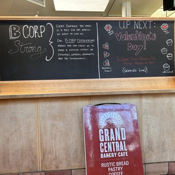 Grand Central Bakery - B Strong sign w/ Valentines menu 2023 - Bakeries Near Me - Portland, Oregon Grand Central Bakery - B Strong sign w/ Valentines menu 2023 - Bakeries Near Me - Portland, Oregon