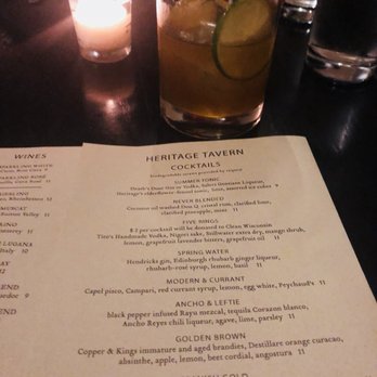 Heritage Tavern - Ancho drink. Love my mezcals! - New American Near Me - Madison, Wisconsin