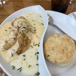 Fried Catfish and Grits Fried Catfish and Grits