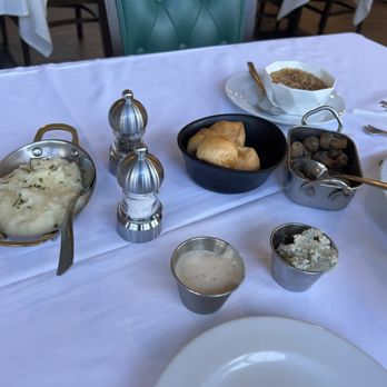 Adega Gaucha - Corn brulee, mashed potatoes, sautéed mushrooms, and Brazilian little breads - Brazilian Near Me - Orlando, Florida