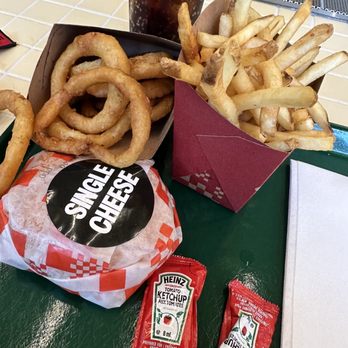 Monzo Burger - Single burger, onion rings and fries. - Burgers Near Me - Vancouver, British Columbia Monzo Burger - Single burger, onion rings and fries. - Burgers Near Me - Vancouver, British Columbia
