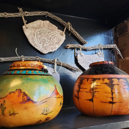 Painted Indian Gourds Painted Indian Gourds