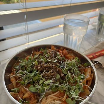 SAN korean Cafe - Sweet & savory kimchi noodle salad - Cafes Near Me - San Rafael, California SAN korean Cafe - Sweet & savory kimchi noodle salad - Cafes Near Me - San Rafael, California