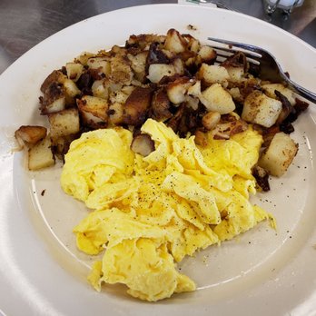 Jamie's Cafe - Eggs and potatoes which are part of my chicken fried steak meal. - Cafes Near Me - Elk Grove, California
