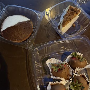 Bova's Bakery - Black & White Cookie, Chocolate Covered Strawberries and Cheesecake (can't remember which) - Bakeries Near Me - Boston, Massachusetts Bova's Bakery - Black & White Cookie, Chocolate Covered Strawberries and Cheesecake (can't remember which) - Bakeries Near Me - Boston, Massachusetts