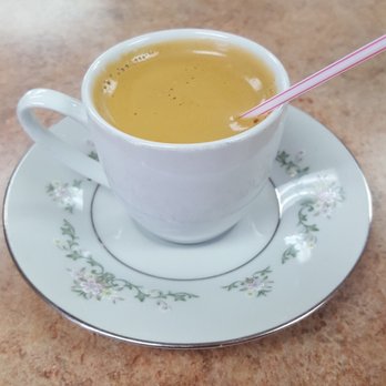 La Macarena Cafeteria - a cup of soup on a saucer - Cafeteria Near Me - Miami, Florida