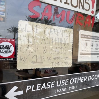 Samurai Sushi & Teriyaki - Accepting only cash or credit cards with chip - Japanese Near Me - Montebello, California Samurai Sushi & Teriyaki - Accepting only cash or credit cards with chip - Japanese Near Me - Montebello, California