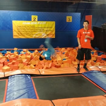 Sky Zone Trampoline Park - Bday boy enjoyed flipping into the foam pit. - Trampoline Parks Near Me - Covina, California