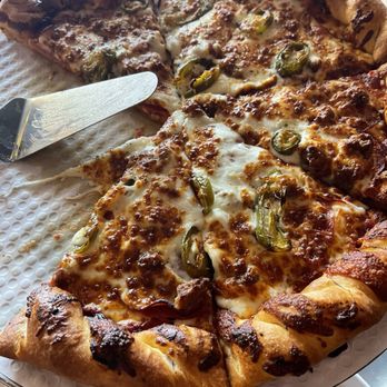 Hall Street Pizza - All meat with added jalapeños! Sooo delicious - Pizza Near Me - Tigard, Oregon