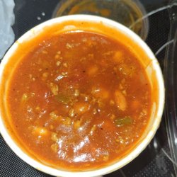 Wendy's - Apparently this is what chili looks like with extra cheese and onions added.