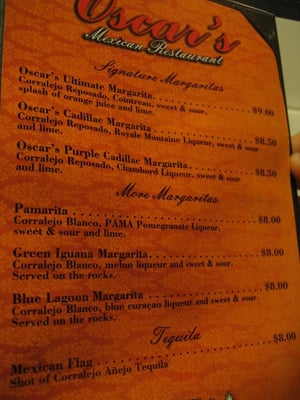 Menu photo 8 Oscars Mexican Restaurant Redlands, CA