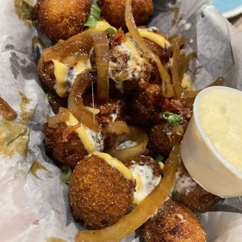 The Sandbar Beach Eats - Loaded Hush Puppies - Bars Near Me - Hilton Head Island, South Carolina The Sandbar Beach Eats - Loaded Hush Puppies - Bars Near Me - Hilton Head Island, South Carolina
