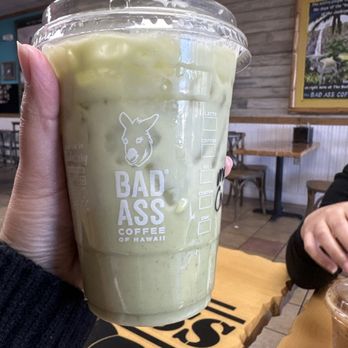 Bad Ass Coffee of Hawaii - Matcha Latte with Coconut Milk - Coffee & Tea Near Me - Pensacola Beach, Florida