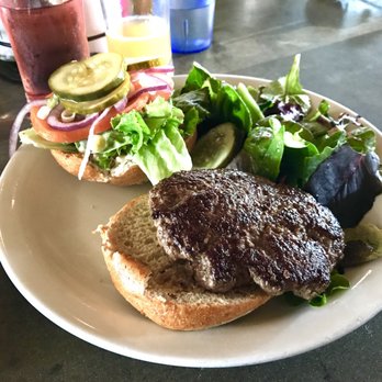 Crossroads Cafe - Big burger! So good and all the fixings - Cafes Near Me - Joshua Tree, California