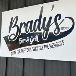 Brady’s Bar & Grill - Business sign