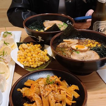 Kyuramen - Chilled Tofu Salt and Pepper Corn Bamboo Shoot Shouyu Ramen Kyushu Shio Ramen Do add black garlic over ramen for garlic lovers! - Ramen Near Me - Oak Park, Illinois Kyuramen - Chilled Tofu Salt and Pepper Corn Bamboo Shoot Shouyu Ramen Kyushu Shio Ramen Do add black garlic over ramen for garlic lovers! - Ramen Near Me - Oak Park, Illinois