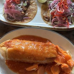 Chorizo and Cheese Tamale Chorizo and Cheese Tamale