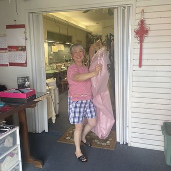 Annie's Alterations & Tailoring - Annie with my dress. Front of shop! - Sewing & Alterations Near Me - San Diego, California Annie's Alterations & Tailoring - Annie with my dress. Front of shop! - Sewing & Alterations Near Me - San Diego, California